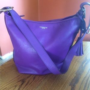 Purple Coach cross body great condition handbag.
